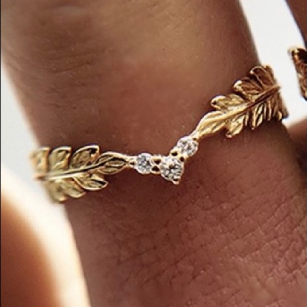 14k Gold plated CZ Ring - Size 7 - Picture 5 of 16